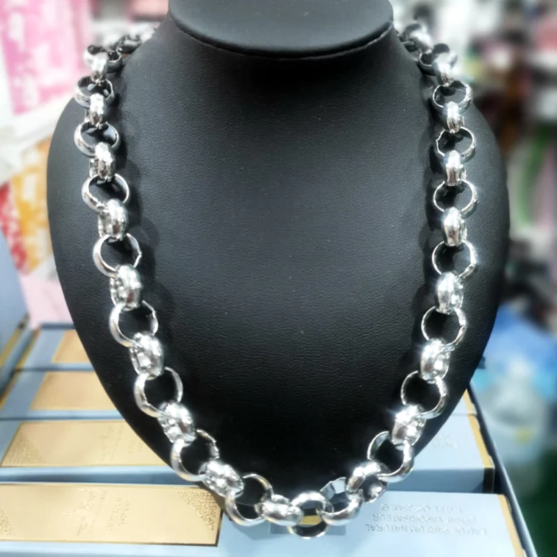 CADENA ACERO QUIRÚRGICO PLATEADO 1.2 MM. X 60 CM.