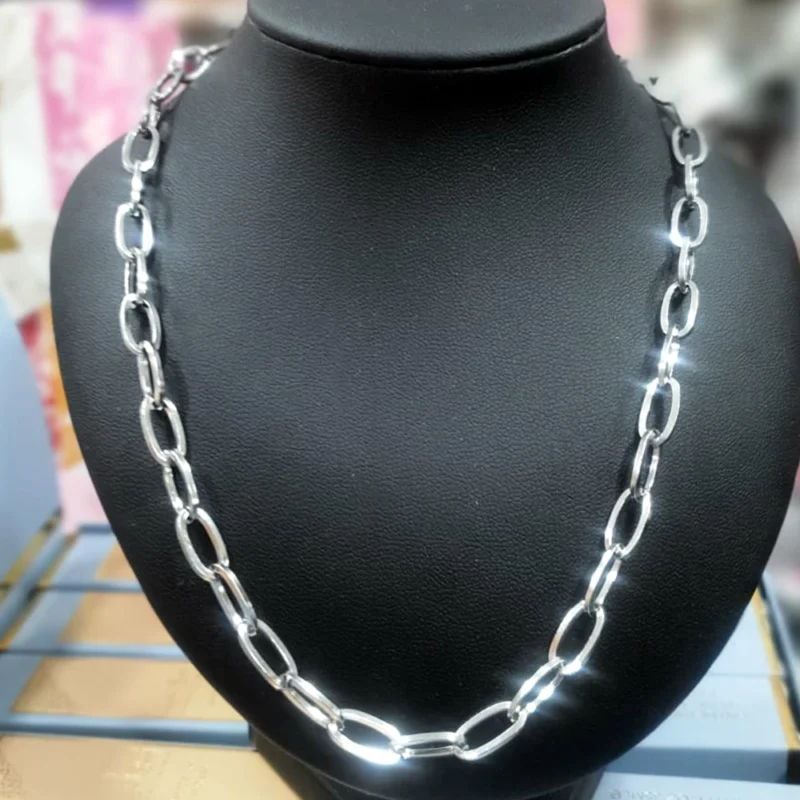 CADENA ACERO QUIRÚRGICO PLATEADO 12 MM. 60 CM.