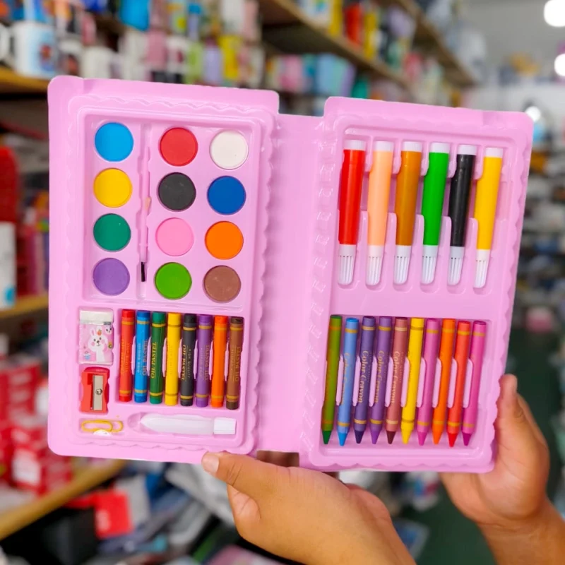 SET ESCOLAR MEDIANO CON 42 PCS. EN VALIJA