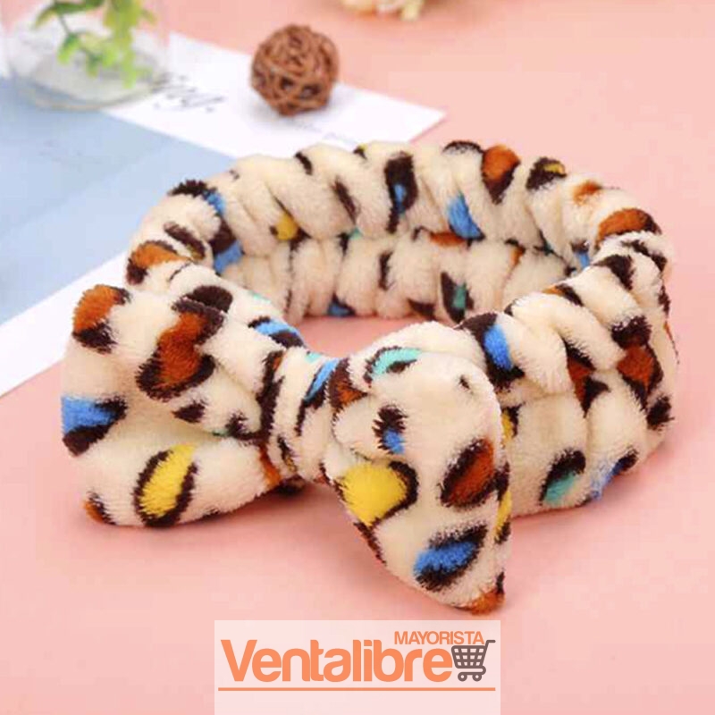 VINCHA ELÁSTICA PELUCHE ANIMAL PRINT EXCELENTE AJUSTE