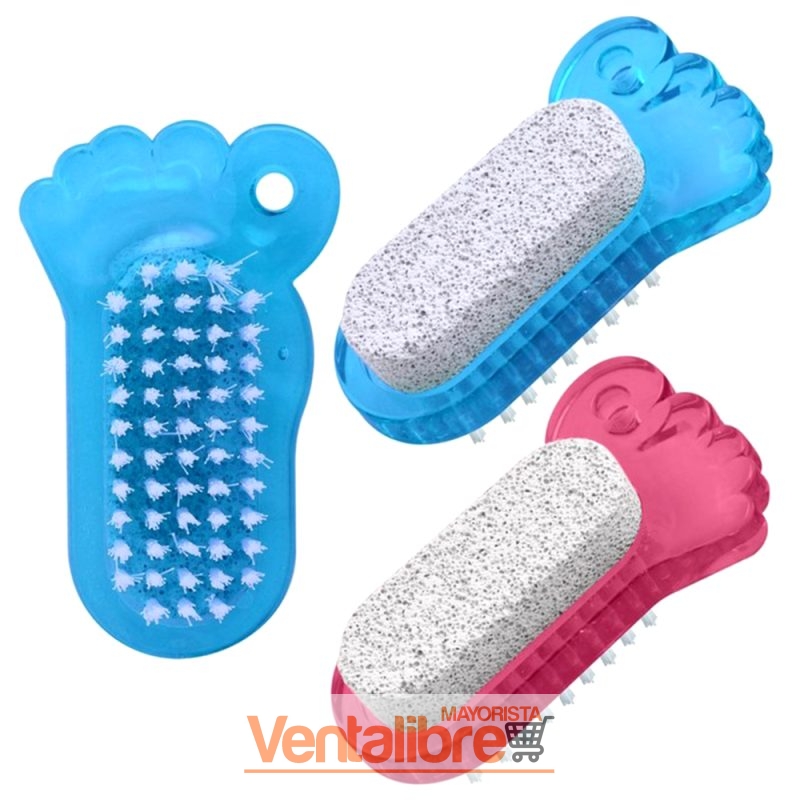 CEPILLO PARA PIES CON PIEDRA PÓMEZ 2 EN 1