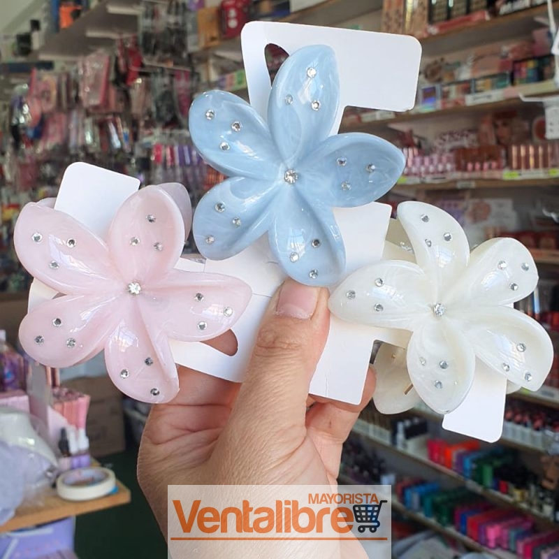 BROCHE FLOR HAWAIANA COLORES EXCELENTE CALIDAD - Imagen 2