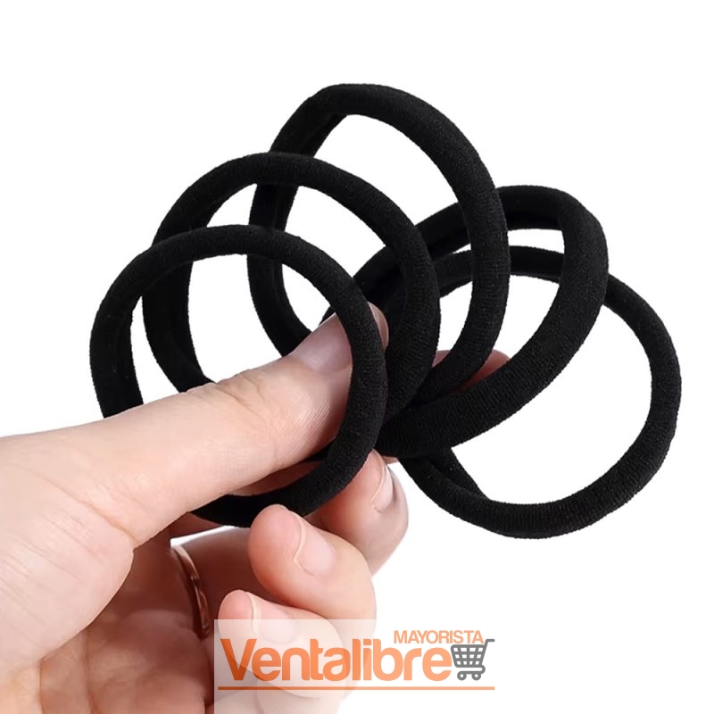BLÍSTER DE 6 COLITAS NEGRAS PARA PELO EXCELENTE ELASTICIDAD