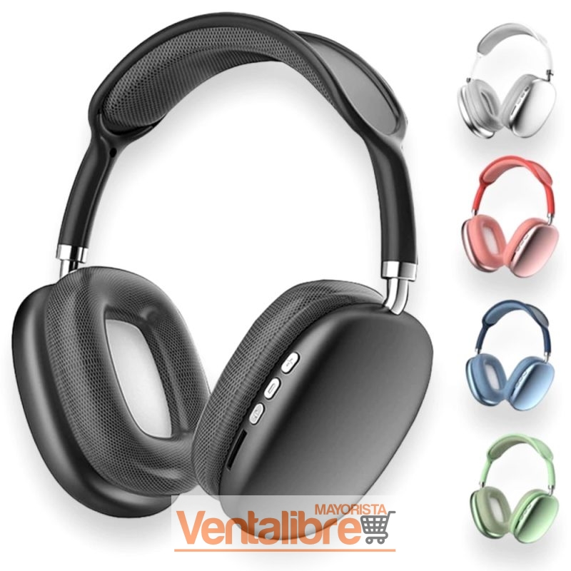 AURICULAR BLUETOOTH VINCHA AJUSTABLE Y CONTROLES RADIO FM PORTA SD