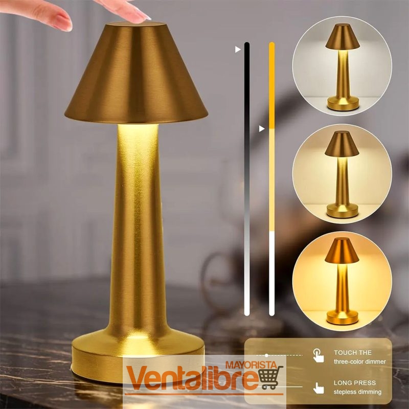 LÁMPARA TÁCTIL 3 TONOS DE LUCES
