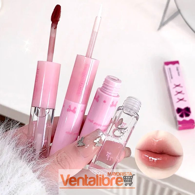 BRILLO LABIAL LÍQUIDO DOBLE GLAIR RAINCOAT PIGMENTADO
