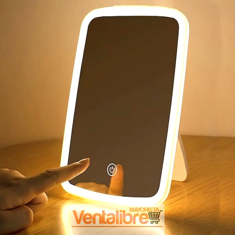 ESPEJO CON LUZ LED 13 CM. MAKEUP MIRROR CON BASE AJUSTABLE