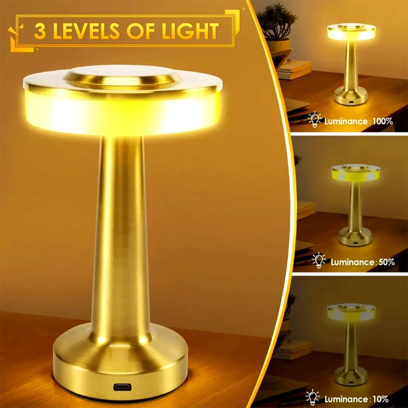 LÁMPARA LED TÁCTIL REGULABLE TOUCH RECARGABLE 20 CM.