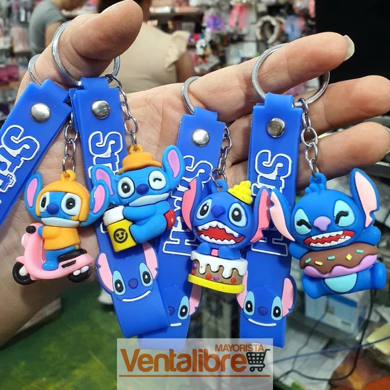 LLAVERO CON PERSONAJE STITCH VARIOS MODELOS