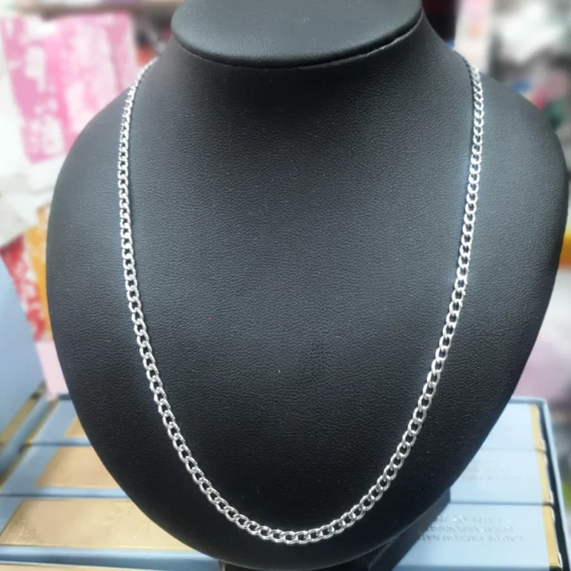 CADENA ACERO QUIRÚRGICO PLATEADO 0.8 MM. X 45 CM.