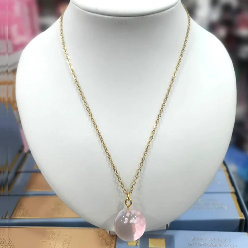 CADENA ACERO QUIRÚRGICO DORADO 15 MM. X 45 CM. CON DIJE BOL CIELO