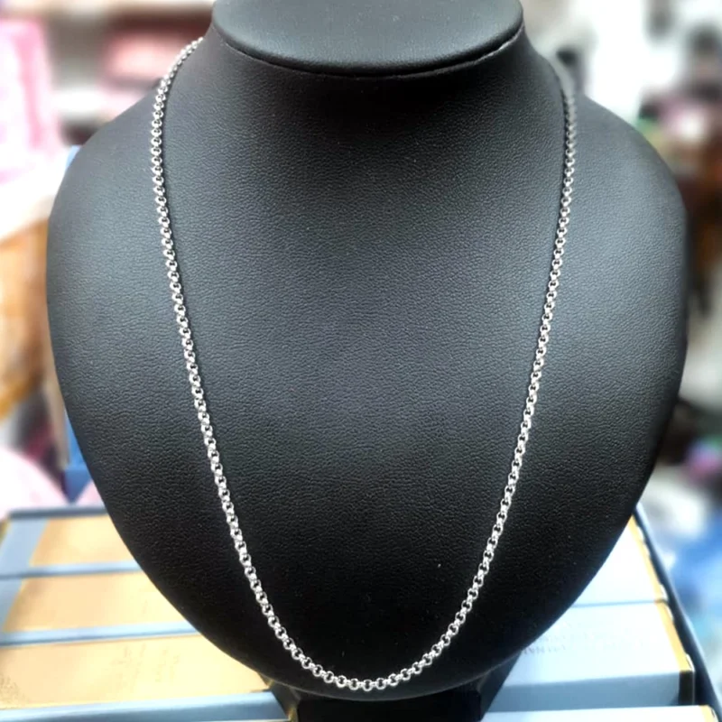 CADENA ACERO QUIRÚRGICO PLATEADO ROLO 2 MM. X 45 CM.