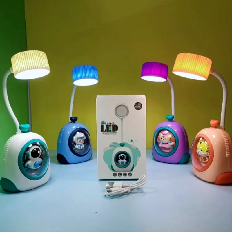 LÁMPARA VELADOR LED FLEXIBLE RECARGABLE CON LUZ DE NOCHE