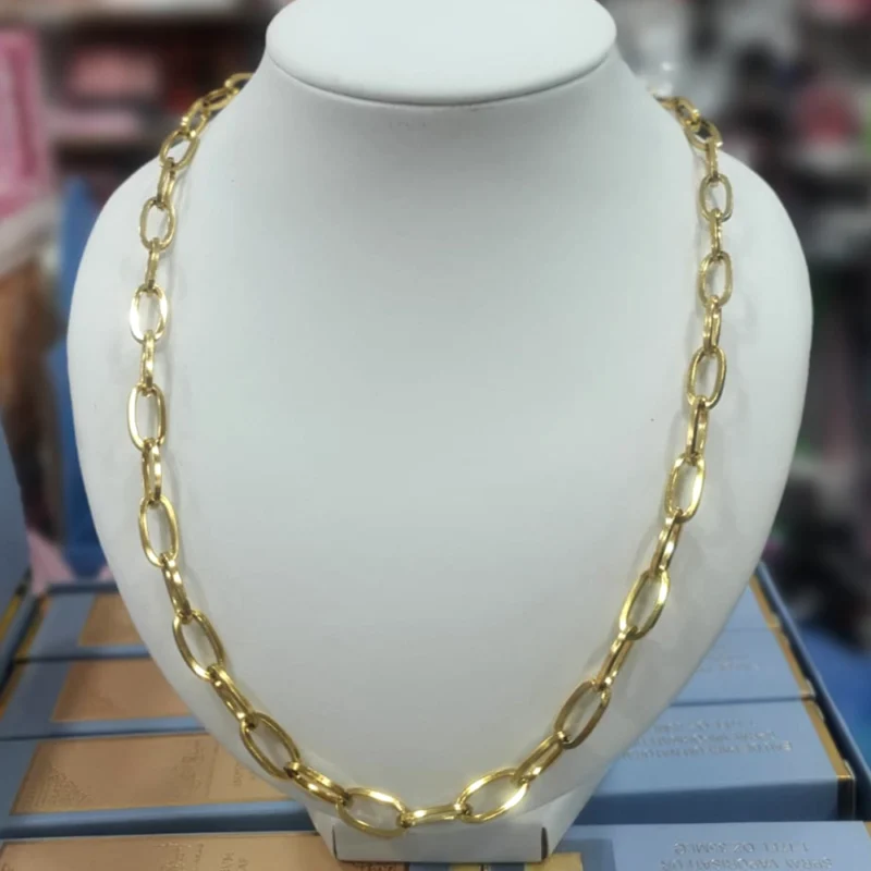 CADENA DE ACERO DORADA 1.2 X 60CM.