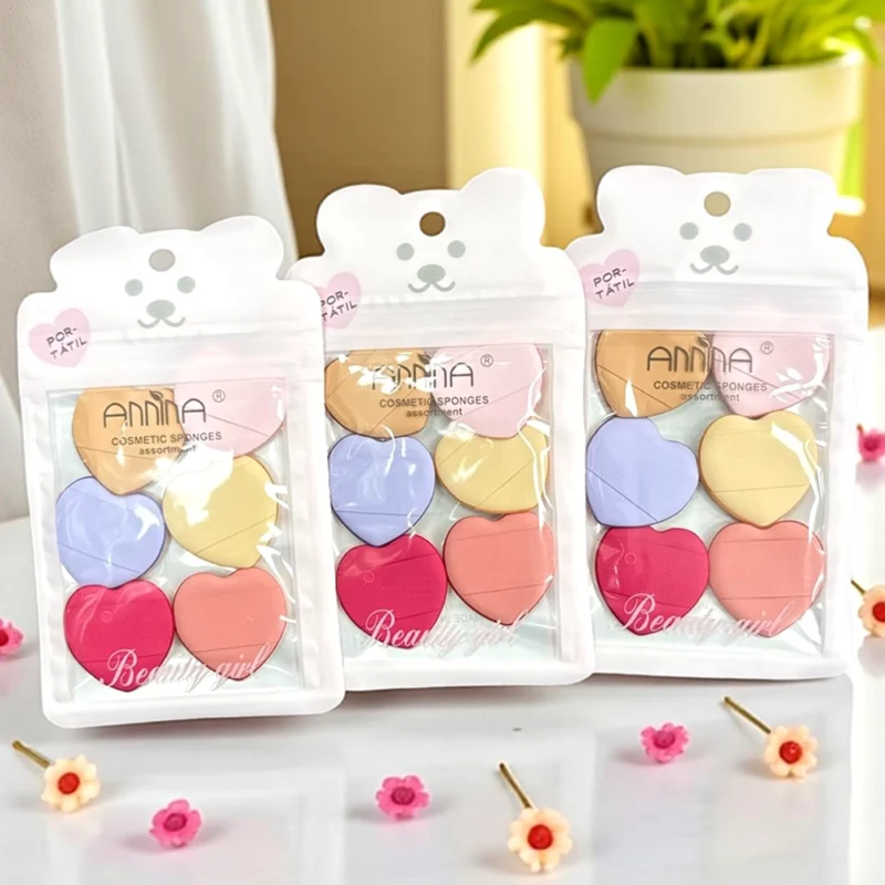 SET DE MINI ESPONJAS PARA MAQUILLAJES 6PC.