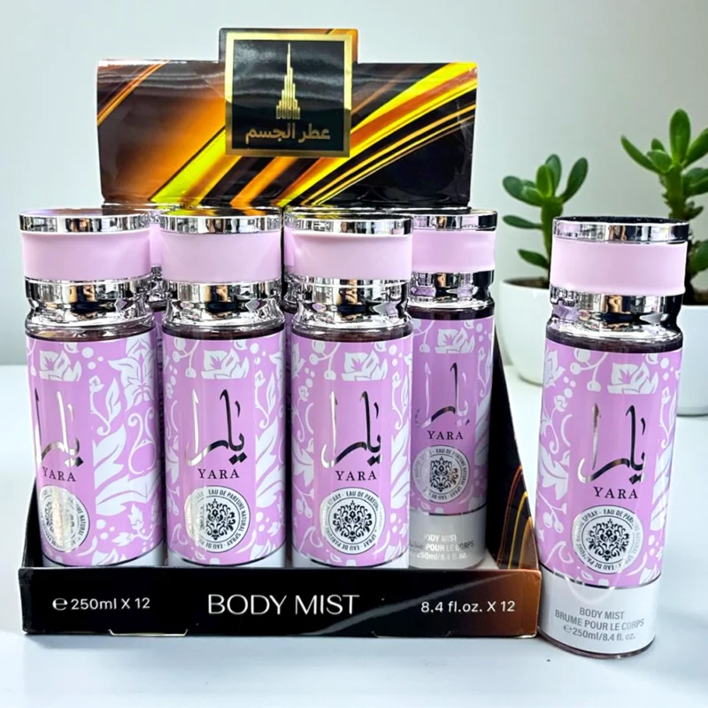 SPRAY ÁRABE CORPORAL BODY MIST DE YARA DE LATTAFA MUJER 250 ML.
