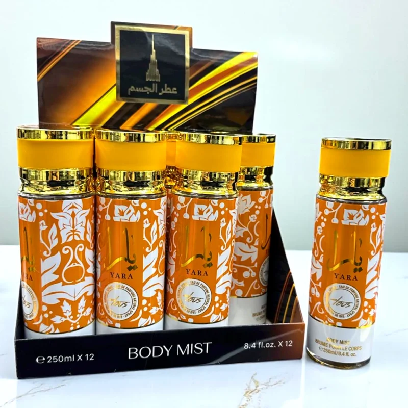 SPRAY ÁRABE CORPORAL BODY MIST DE YARA DE LATTAFA MUJER 250 ML.