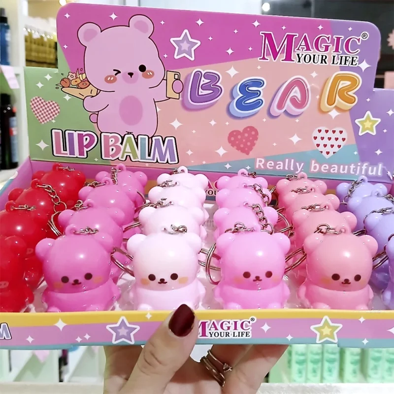 BÁLSAMO LABIAL MÁGICO OSITO CON LLAVERO & SABORIZADO