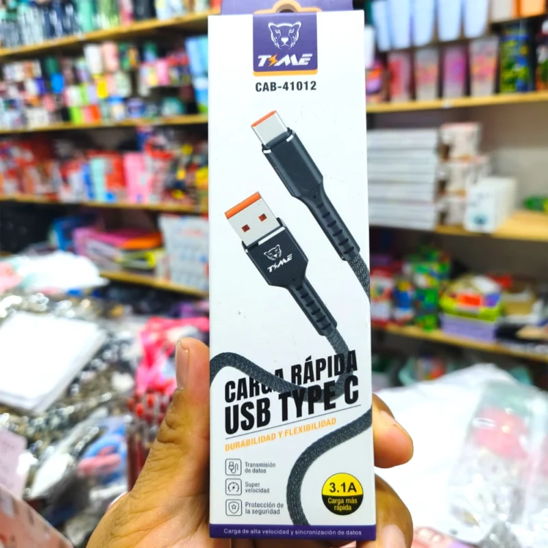 CABLE USB CORDÓN TIPO C 3.1A CARGA RÁPIDA