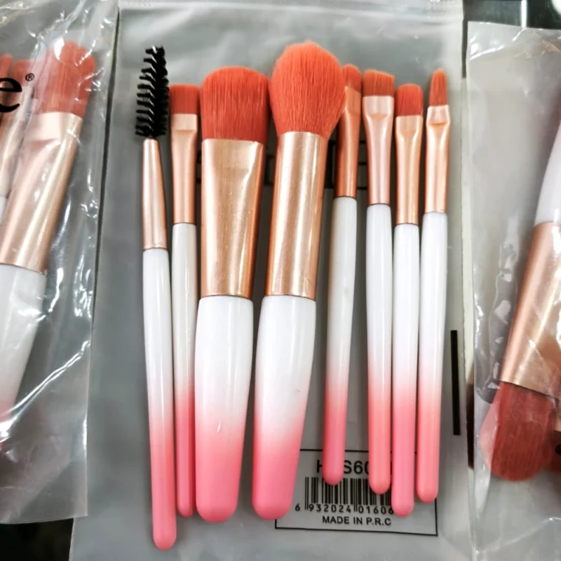 SET DE 8 BROCHAS PARA MAQUILLAJE VARIOS COLORES