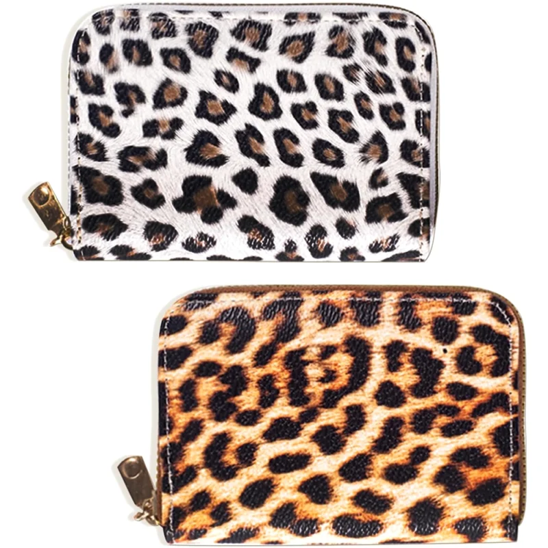 BILLETERA ESTAMPADA PORTA TARJETAS ANIMAL PRINT